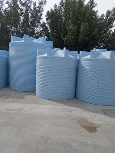 water tank and road barriers