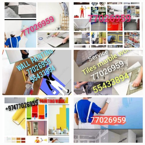 Wall painting tiles work floor