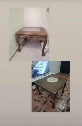 Elegant antique wooden tables 