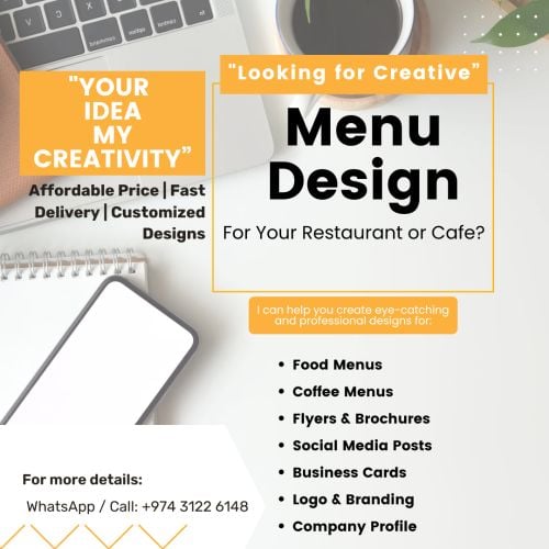 Menu, Flyer & Brochure services