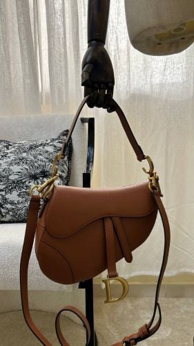 Dior Saddle Bag White Strap