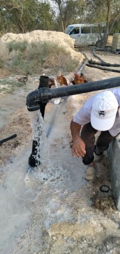 ابار مياه وتركيب غطاس