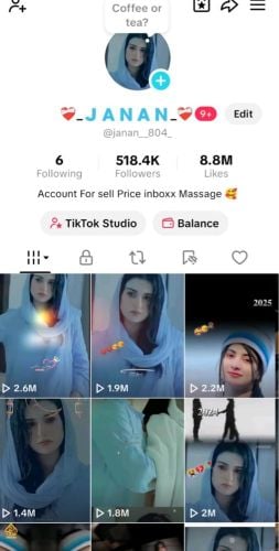 Tiktok account for sale