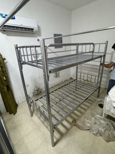 silver bed double and mattress 