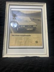 Vintage Framed BMW French 