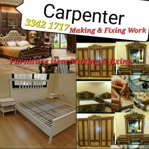 We do Carpenter furniture work.