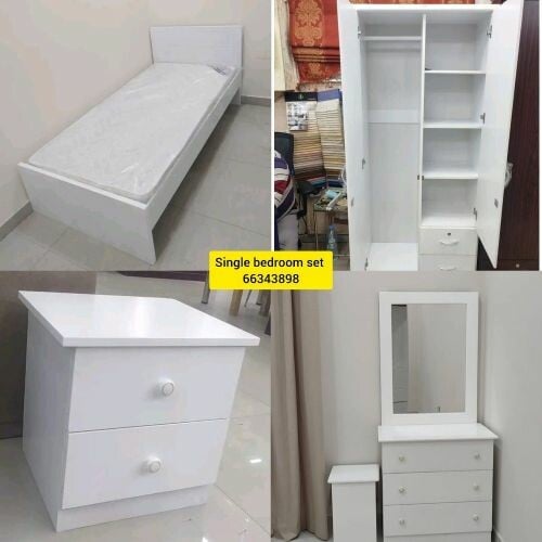 new wooden single bedroom set