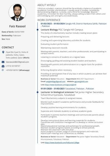 Faiz Rasool Subject Specialist.