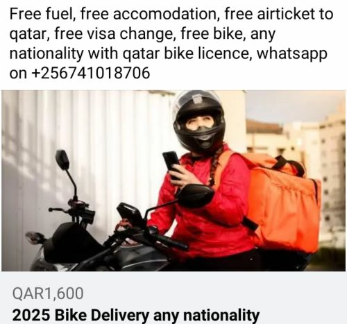 BIKE DELIVERY, ANY NATIONALITY