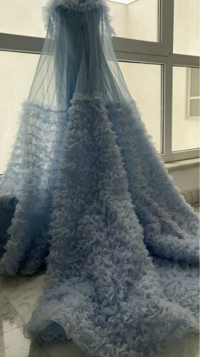 a new blue long dress 