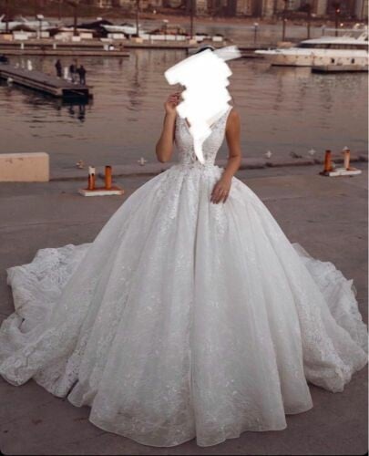 wedding dress with veil / new 