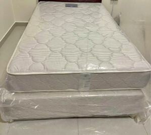 Bed with spring mattress