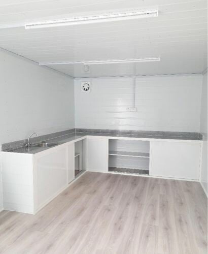Cabin toilet kitchen 