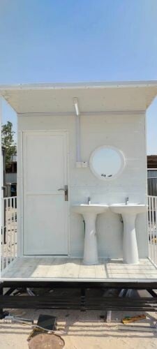 portable toilet with bathroom