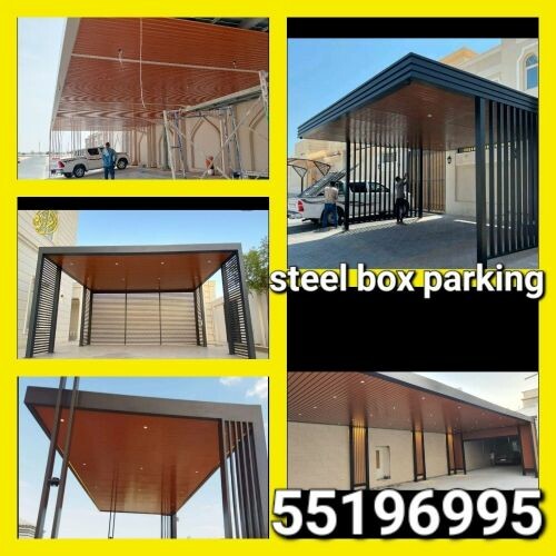 steel box parking steel door rail