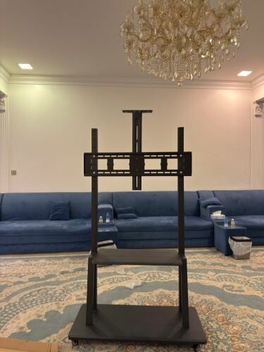 حامل عربة تلفزيون كبير بعجلات