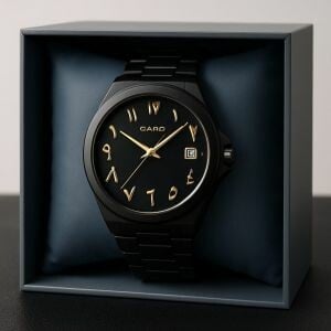 Elegant Black Arabic Dial Watch