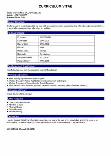house Guard and maintenance work
