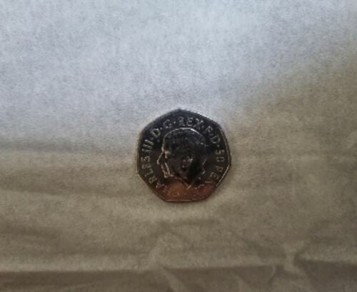 King Charles 50 p coin 2022 rare