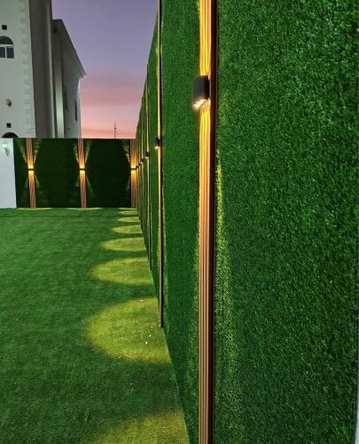 boundary decor with grass carpet 