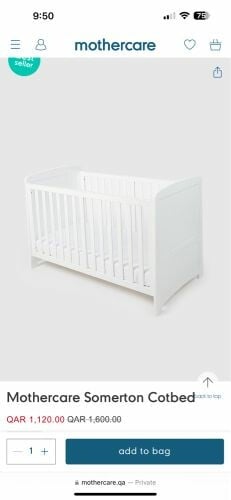 baby bed and changing table