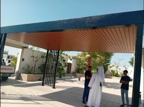 موقف سيارات جديد وأعمال فولاذية