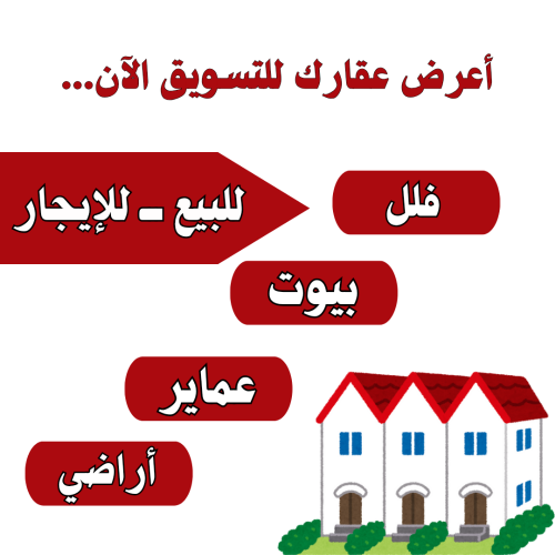 اعرض عقارك لدينا