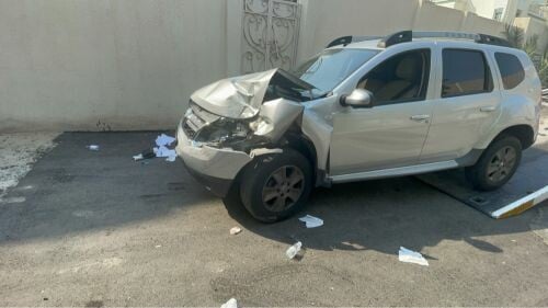 سيارة داستر - حادث - صدام ورفرف  