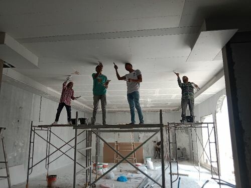 gypsum decor painting work