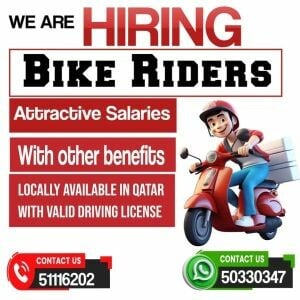 توظيف سائقي توصيل بالدراجات