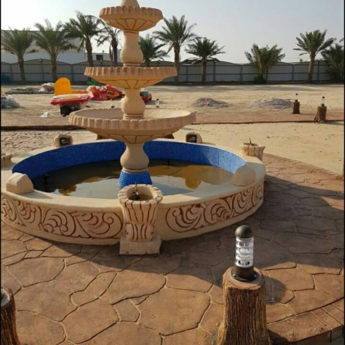 عمل الديكور والنوافير