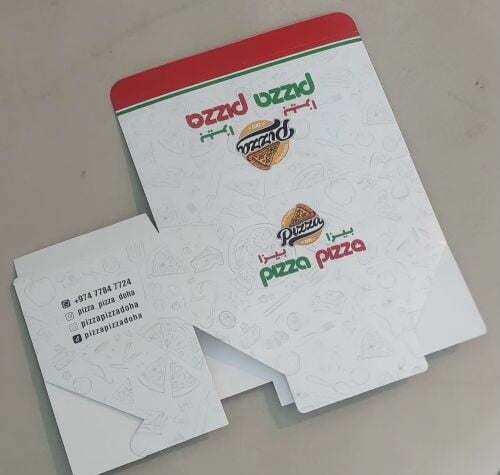 Paper pizza box and paper hamburg