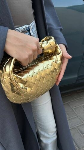Bottega Veneta Mini Jodie Gold