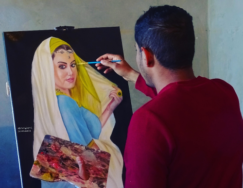 رسم لوحات و مشاريع طلابية
