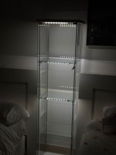 shelves with LED light