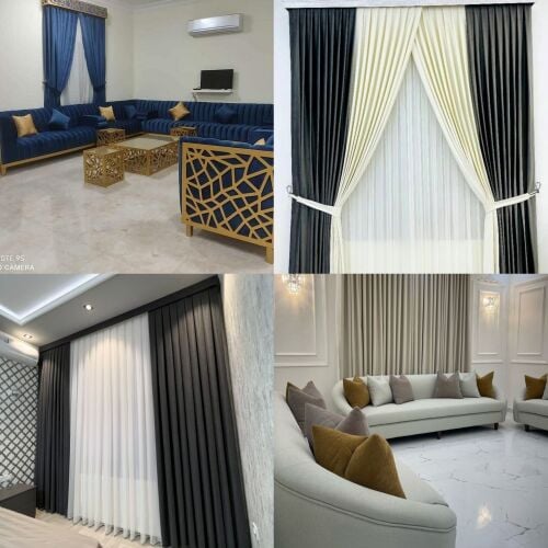 wave curtain & modern sofa making