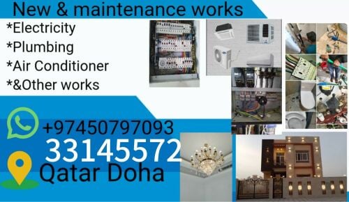 Electrical and plumbing work 