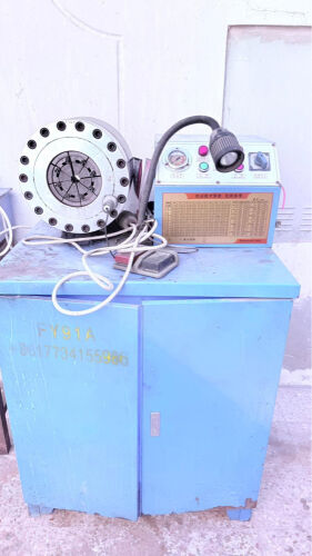 hydrolic hose fitting machine