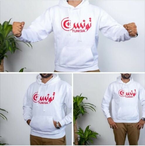 tunisia fan hoodie 100% cotton