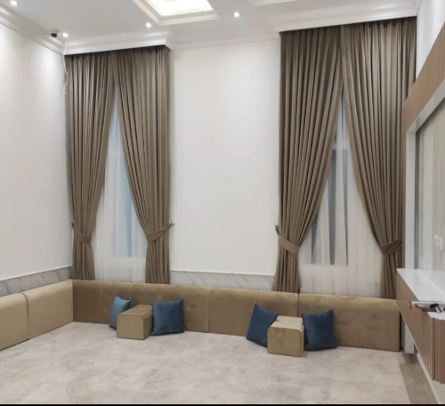 sofa, Barkiya, curtains, Carpet,