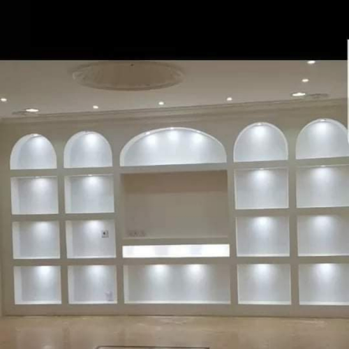 gypsum board partition tv box dec