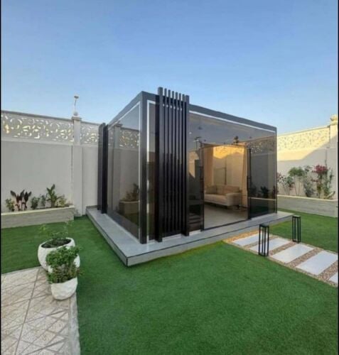 مظلات جلسات زجاج سواتر