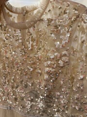 beige dress from needle & thread