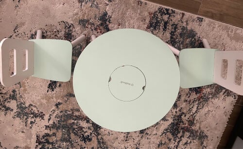 Kids wooden table with 2 chairs