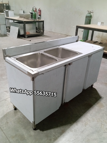 New SS 2 Bowl Sink Cabinet.