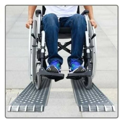 Ramp for wheelchairs and bicycles