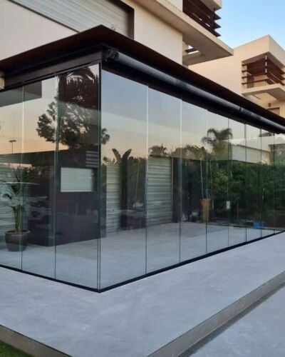 Glass and Aluminium.,UPC door