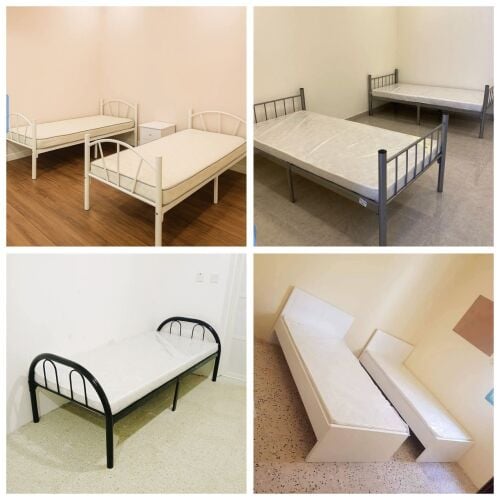 سرير فولاذي جديد مفرد أو مزدوج