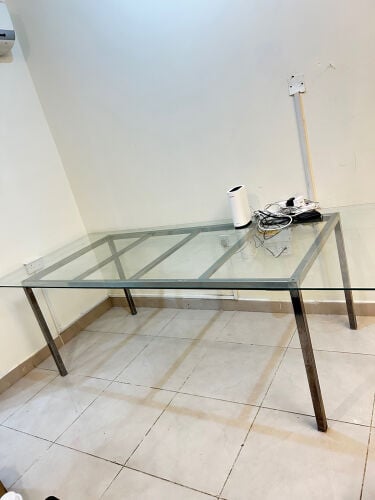 Long Glass Dining Table