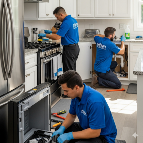 إصلاح مواقد الغاز والمعدات.